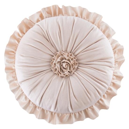 Seat Pillow Ruffle Super Soft Comfortable Touch Full Filling Elastic Decorative Round