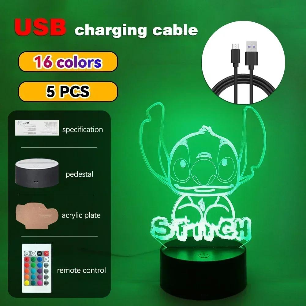 LED Night Ligh Illusion Stitch Lamps Remote Control Smart Touch Home Room Decor Lamp Christmas Valentine's Day Birthday Gifts