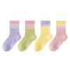4Pairs/Set Kids Candy Socks Summer Mesh Thin Cotton Socks Sweet Cute Soft Cozy Breathable Socks For Girls