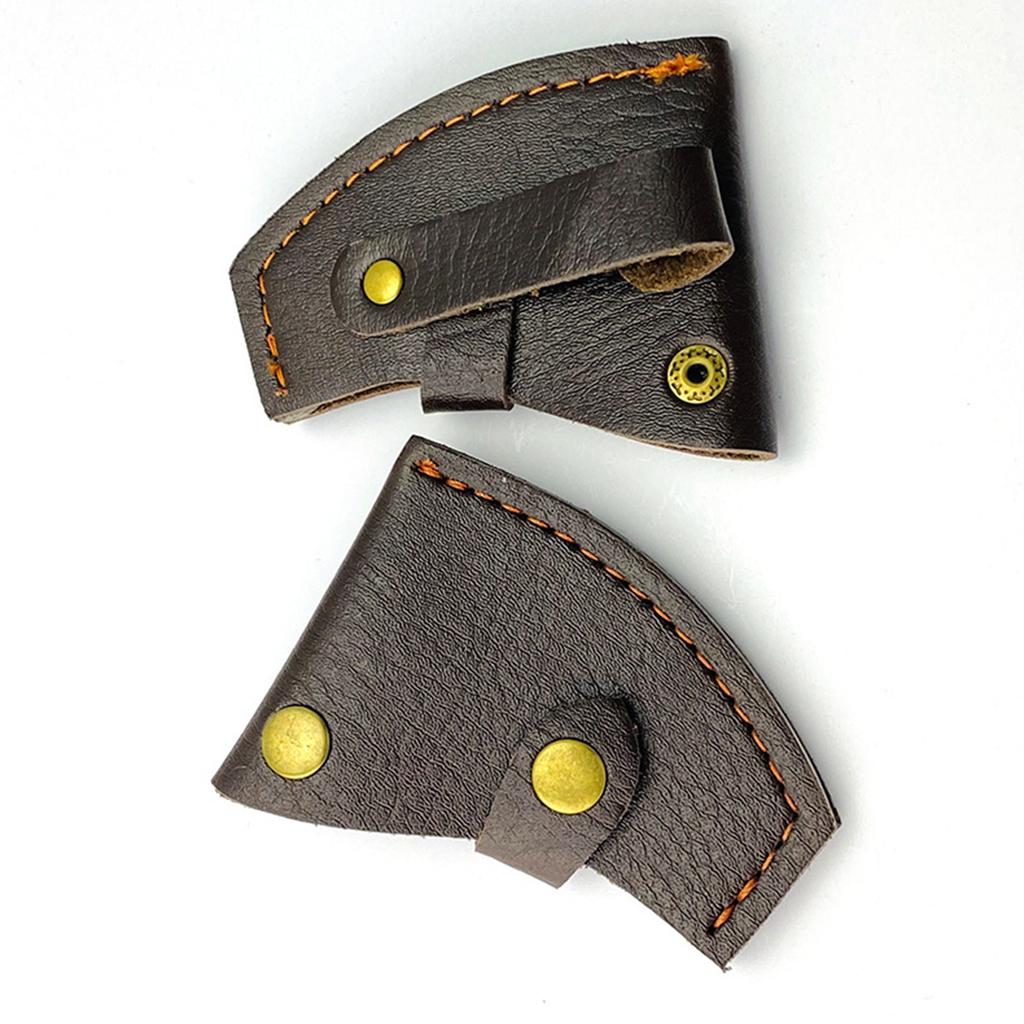 Hatchet Cover PU Leather Axe Sheath Waist Mounted Axe Head Cover with Button Clip Hatchet Sleeve Leather Axe Head Cover