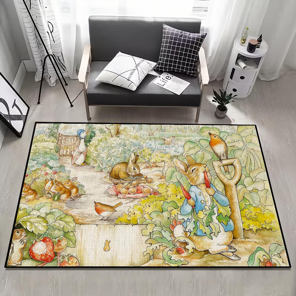 fairy tale picture book Cute P-Peters Rabbit Kitchen Bedroom Bath Home Rug Carpet Living Room Entrance Decoration Floor Mat
