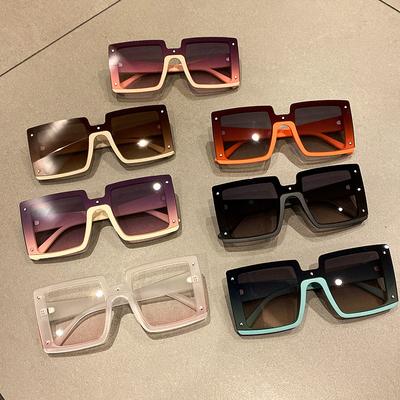 Oversized Square Men'S And Women'S Trendy Glasses Fashion Luxury Brand Design Casual Fashion Sunglasses Eil Homme