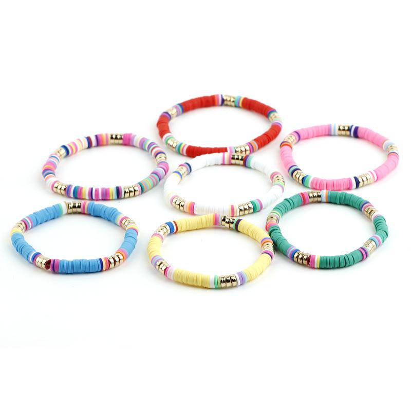 Accessories New Bohemian Rainbow Jewelry, Multi-Color Soft Pottery Bracelet Overseas Bracelet