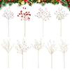Suministros de Manualidades DIY para Adornos Picos para Árbol de Navidad de Cristal Artificial con Alambre Flexible, Rociadores de Perlas Acrílicas Material para Centros de Mesa de Eventos Festivo