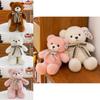 Plush Bear Toy With Bow Tie For Kids Gift And Bedroom Decor