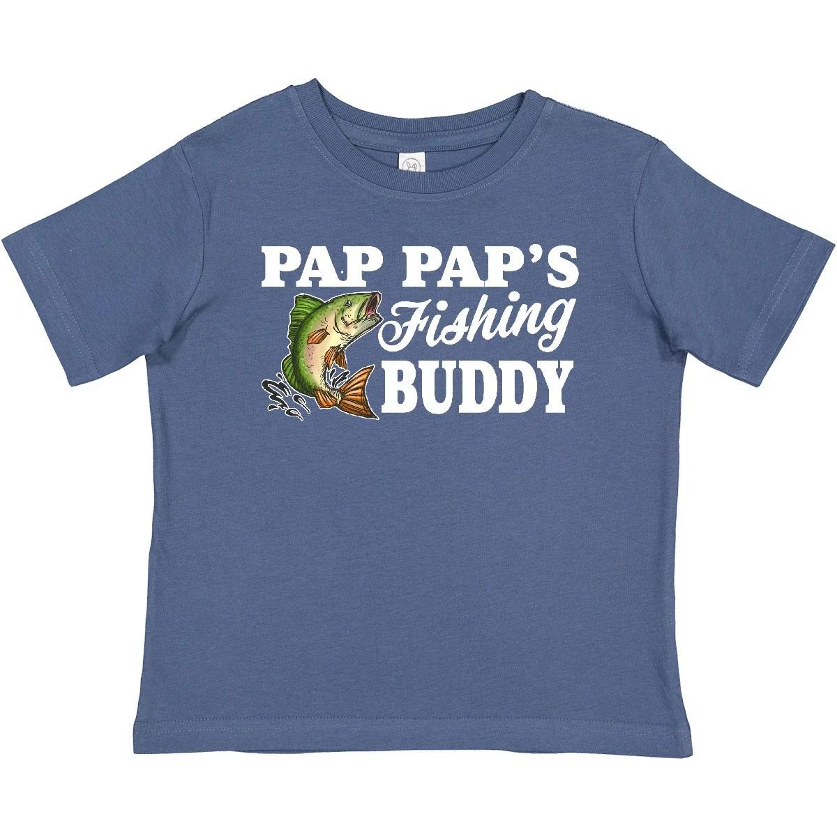 Inktastic Pap Pap s Fishing Buddy With White Text Baby T-Shirt Kids Little Fish 160