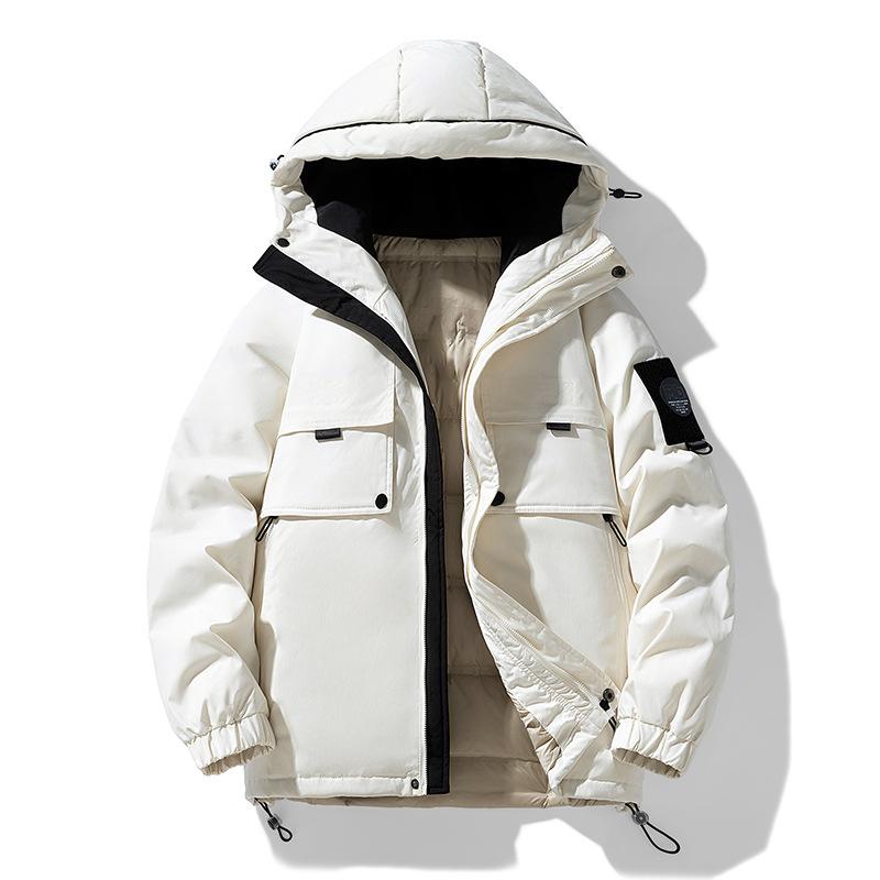 

Уличная мода Жареная улица Свободная куртка-инструмент Зимняя Новая Парная Пуховик Инструмент Мужской M