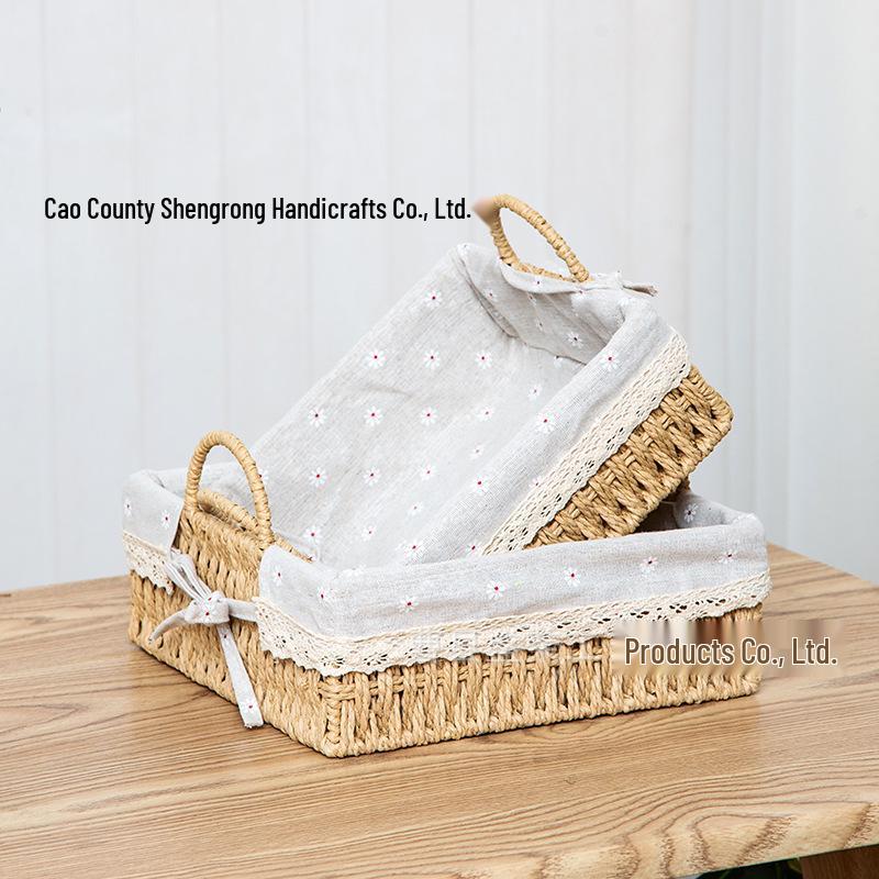 

Плетеная корзина ручной работы для пультов и аксессуаров Small