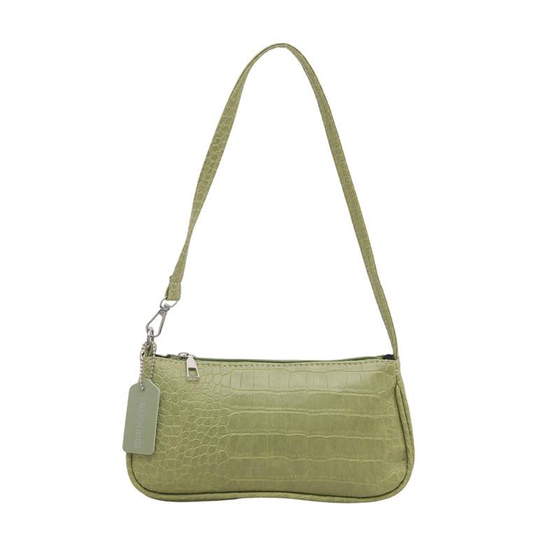 2025 New Niche Design Bag Retro Underarm Bag Method Stick Bag Crocodile Pattern Handbag Celebrity Hand Bag