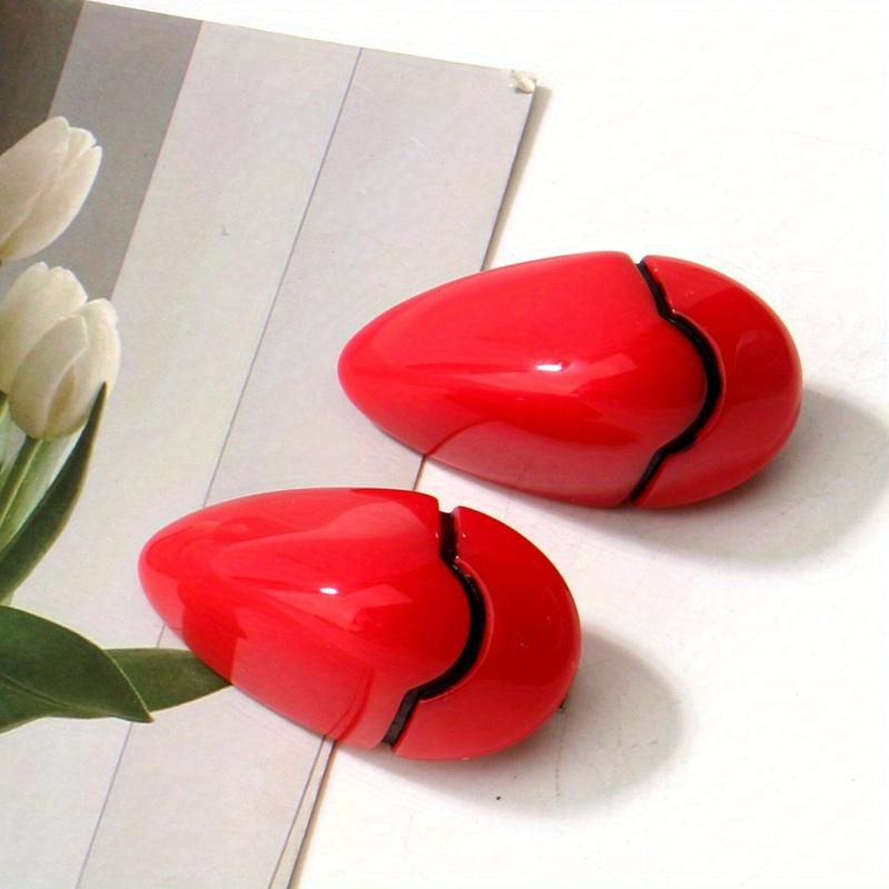 

Женские красно-белые смоляные милые и уникальные заколки для волос в форме рогов, подходящие для повседневной носки, на День святого Валентина, заколки-крабы, заколки-крабы для волос Red разноцветный