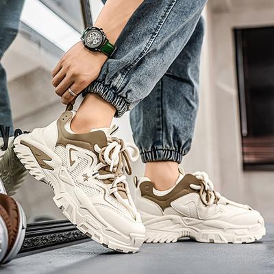 New Fashion Men 's Four Seasons Comfortable Thick Sole Shoes Students BoysTrending Soft Sole Breathable Casual Running Sneakers