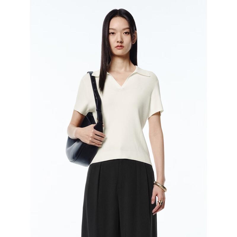 Peacebird Women's Mint Cool Polo Knit Short Sleeve Top