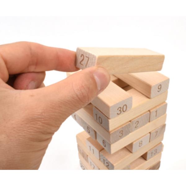 Oz Toy Wooden Jenga Game High-end 48p, Mixed Colors