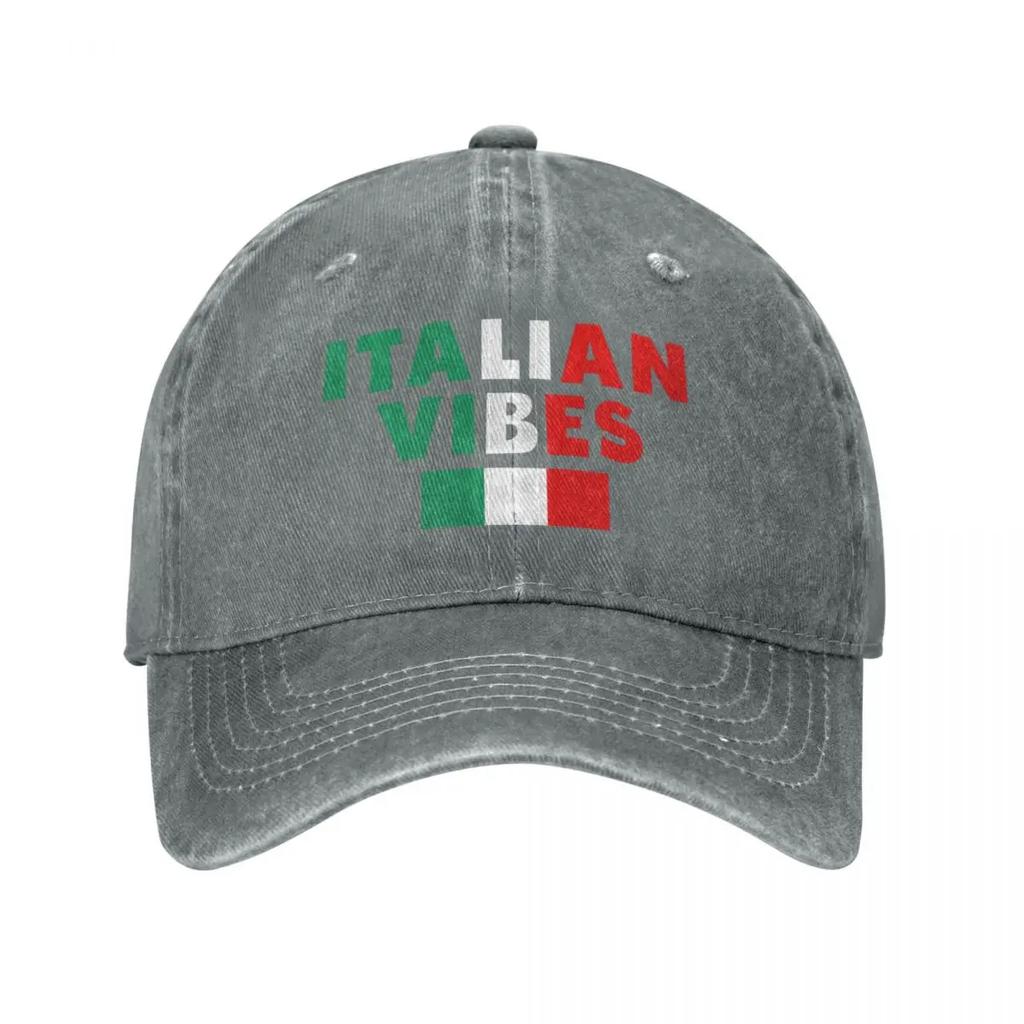 Italian Vibes With Flag - Cool Italy Culture Baseball Cap Beach Bag Fashion |-F-| Cap Female Men'S
