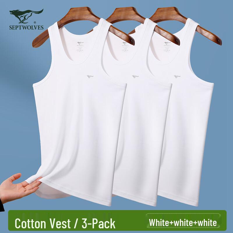 Septwolves Men's Pure Cotton Elastic Tank Top