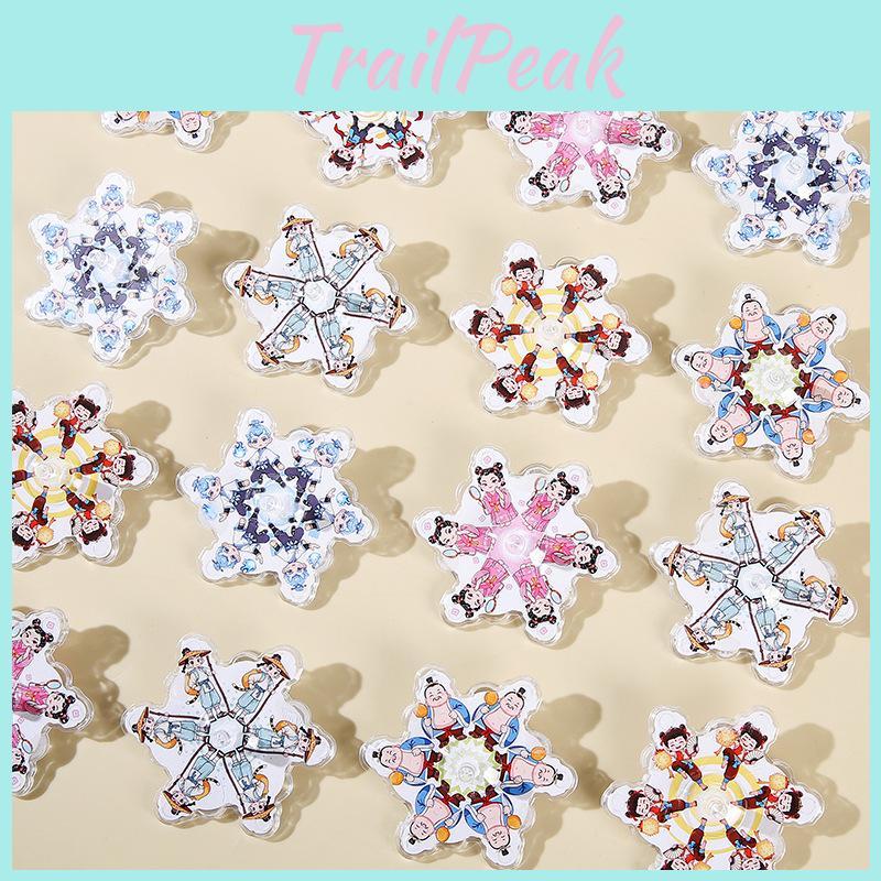 Creative Nezha Theme Pattern Acrylic Top Children Toy For Classroom Play