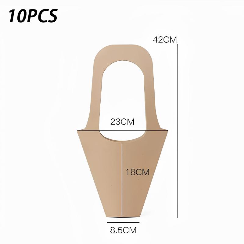 10Pcs Kraft Paper Flower Bag Valentine'S Day And Mother'S Day Bouquet Wrapping Paper