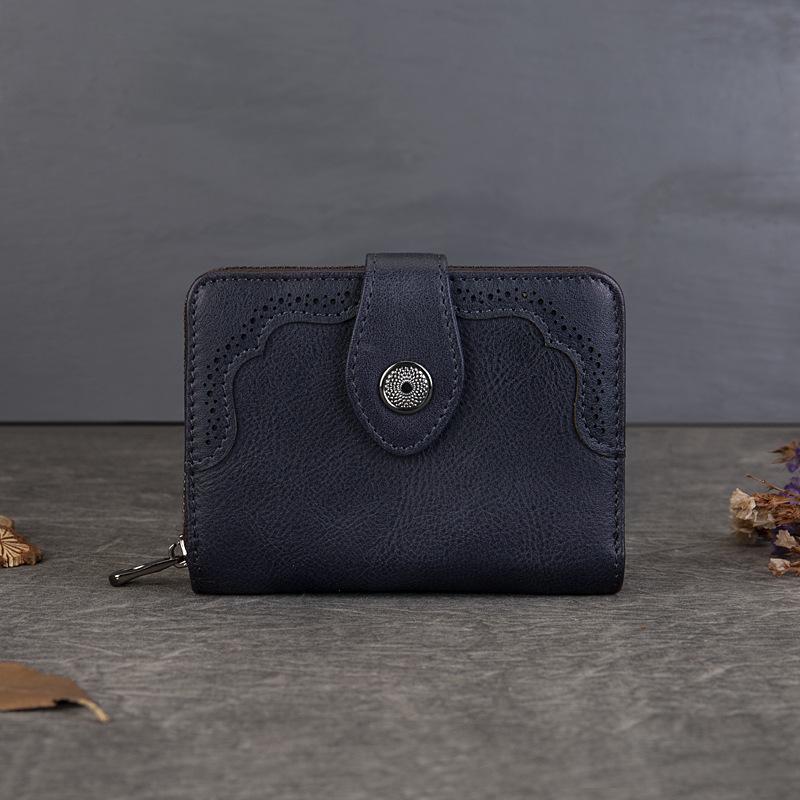 Women's Vintage Cowhide Wallet - Multi-functional Coin & Card Holder