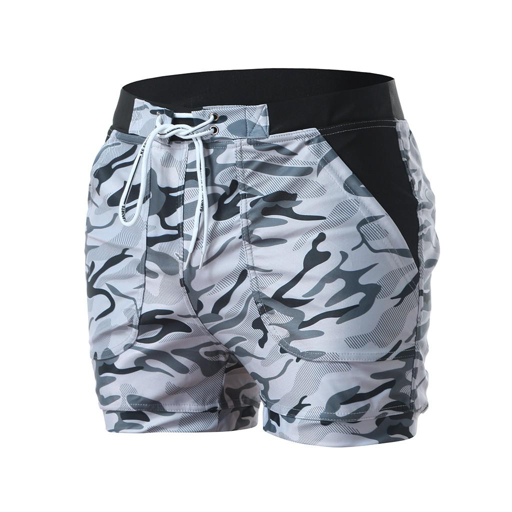 Men's Swimwear Running Surfing Sports Beach Camouflage Shorts Trunks Board Pants