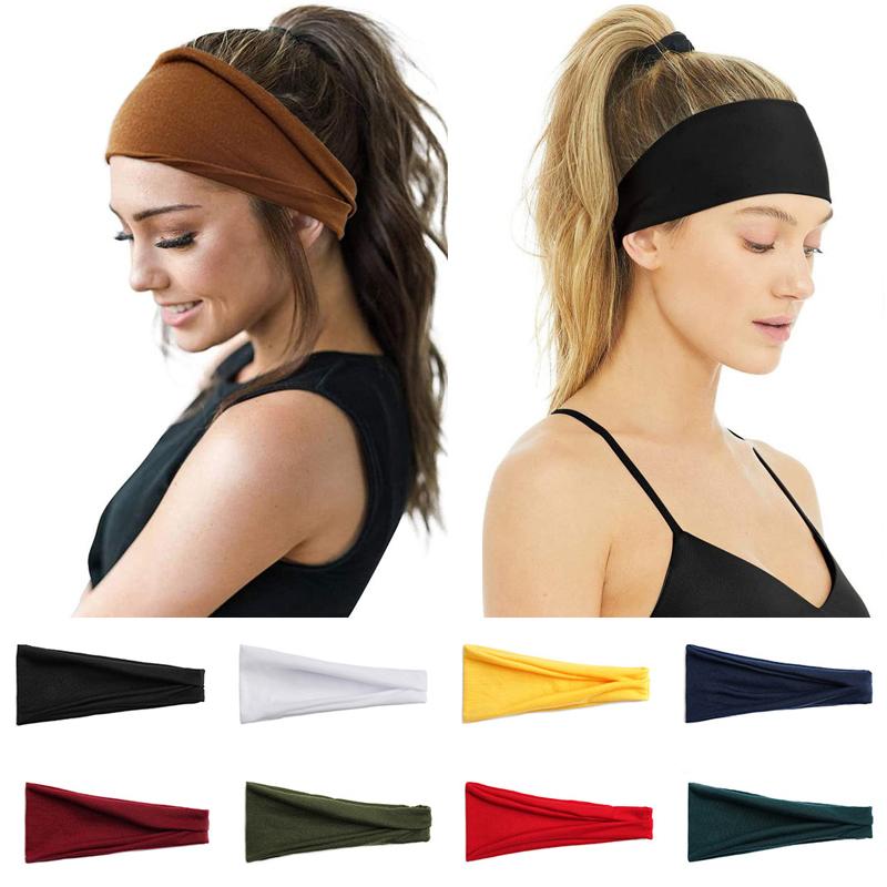 1 PC Women Headband Turban Solid Color Elastic Hair Bands Yoga Hairband Fashion Makeup Hair Hoop Hair Accessories