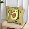Avocardio Avocado Cardio 2 Stück Quadratischer Kissenbezug Kissenbezug Kissen Dekoration Komfort Überwurf Kissen für Zuhause Sofa