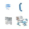 Kids Study Desk Chair Set Widened Desktop Multi Separation Cartoon Pattern Learning Adjustable Height Table with Drawer Furniture