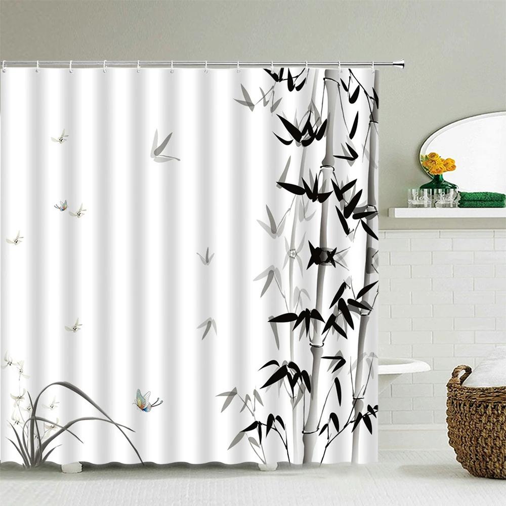 

Versatile Floral & Nature Print Waterproof Shower Curtain - Stylish, Durable & Easy-Care Choice For Multi-Theme Bathroom Dcor W60H190(CM)-1 Pcs