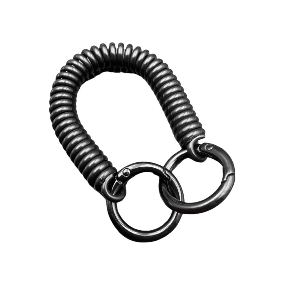 Colorful Retractable Keychain Spring Rope Anti-Lost Card Holder Strap Spiral Phone Lanyard Student