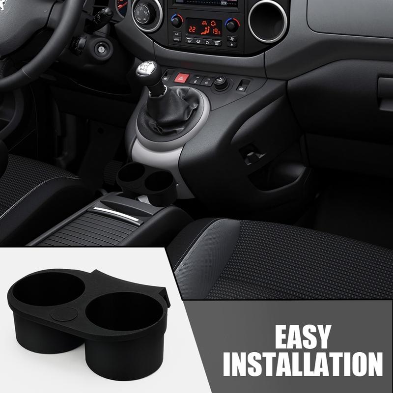Double Cup Coffee Beverage Cup Holder For 2008-2018 Peugeot Double Cup Holder