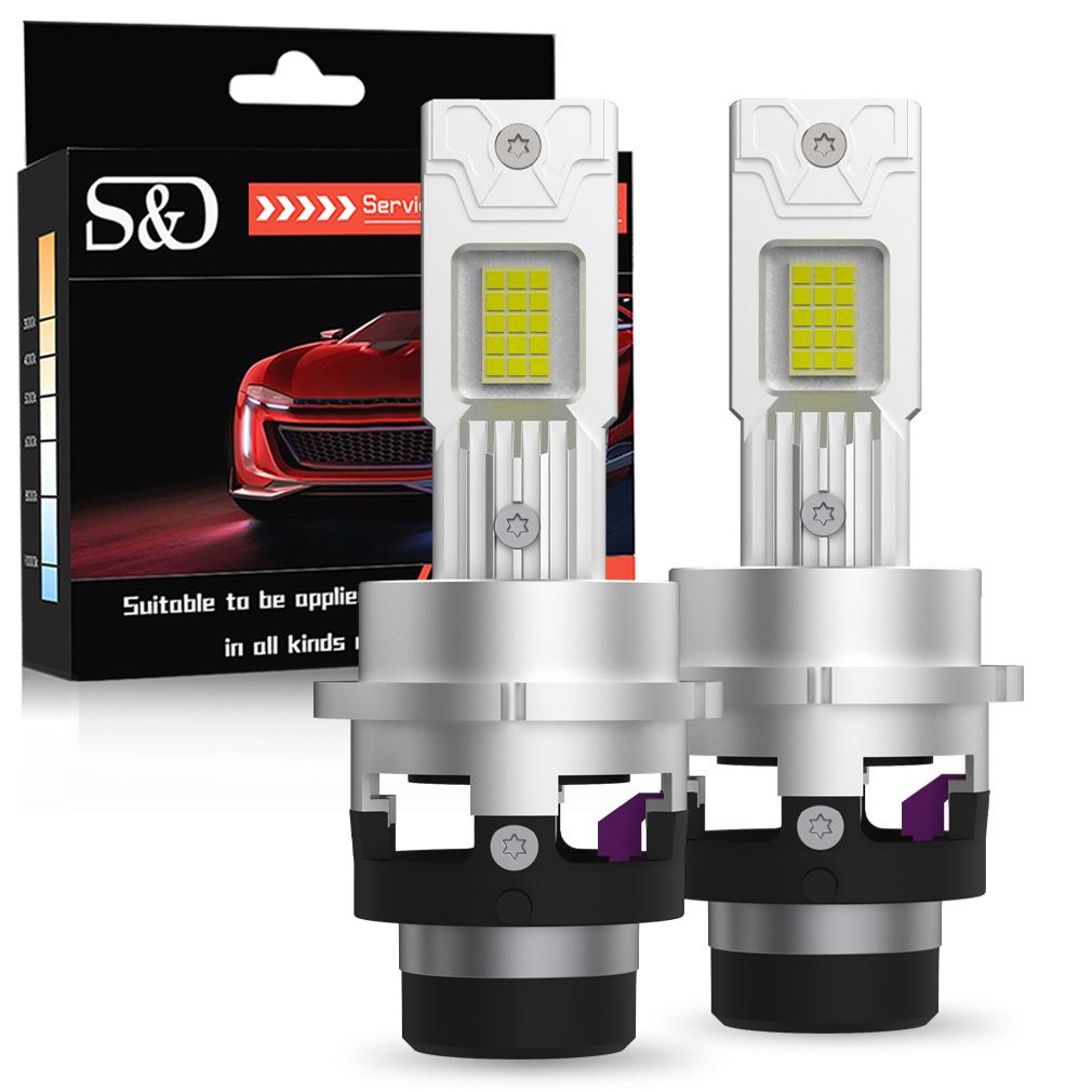 

2Pcs 60000Lm D2S D4S Led Car Headlights Bulbs D2R D4R LED Car Light High power 200W 1:1 Plug and Play 30Core CSP Chips Turbo Lamp 6500K White D2S/D2R