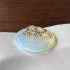 Design Modern Rhinestone Butterfly Clover Ring For Women Adjustable Size Perfect For Wear Daily