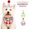 Bow Tie Pet Party Hat Set Drool Towel Pet Photo Prop Cute Pet Accessories  For Cat