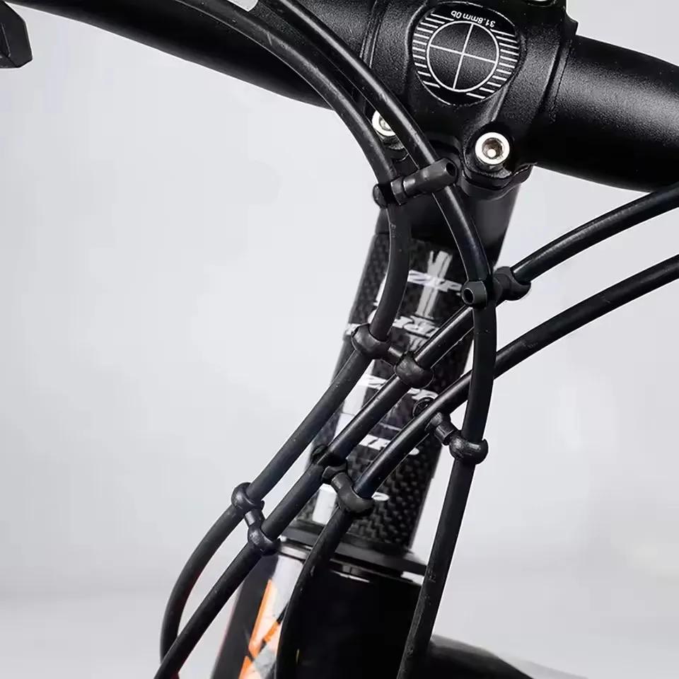 10/20/30pcs Universal S-Type Cable Clip Buckle Bicycle Brake Gear Cable Clips 360° Rotatable Hose Guide Clamp for Road Bike