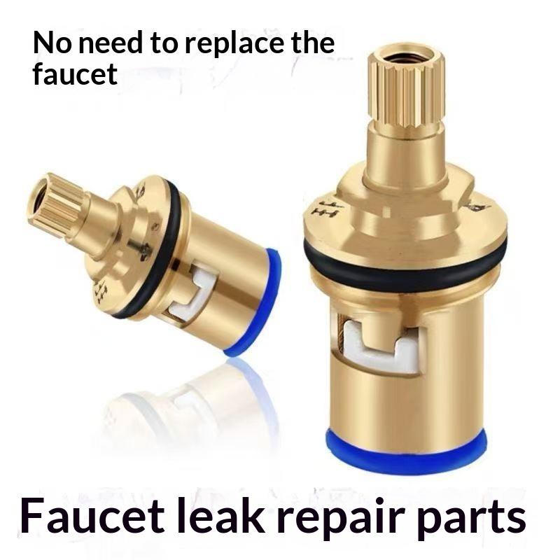 Universal Replacement Tap Valves Brass Ceramic Disc Inner Faucet Valve For Bathroom, Clockwise Or Anti-Clockwise