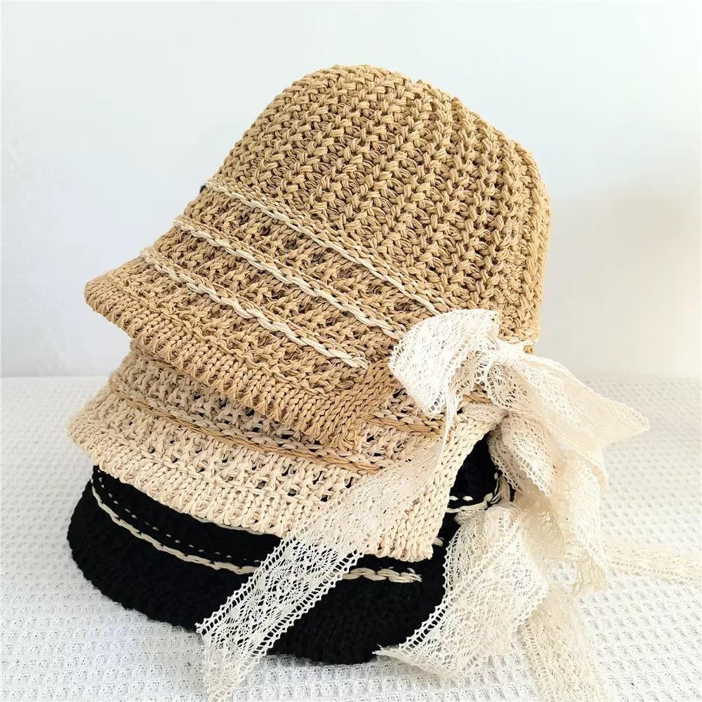Anti-UV Bucket Hat Lace Fisherman Hat New Sunscreen Hat  Summer