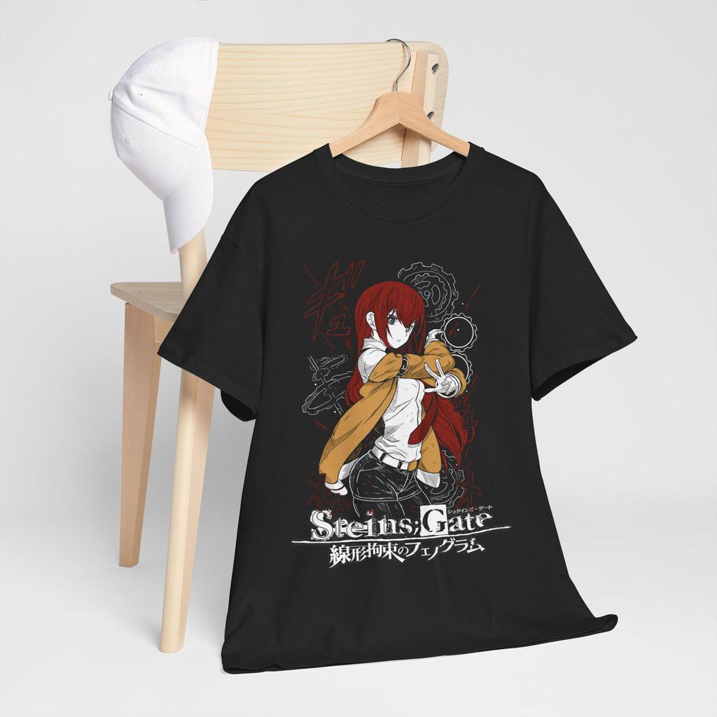 Steins Gate Tshirt Kurisu Makise Girl Kawaii Waifu Anime Tshirt Men and Women Summer Cotton Loose Fashion Top