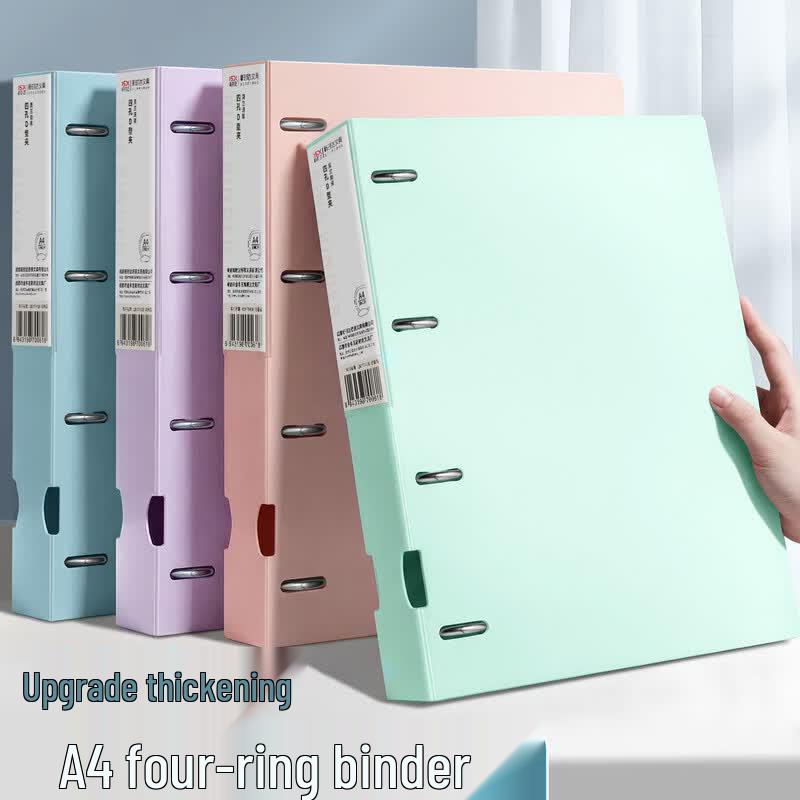 A4 D-Ring 4-Hole Loose-Leaf File Folder зелёный