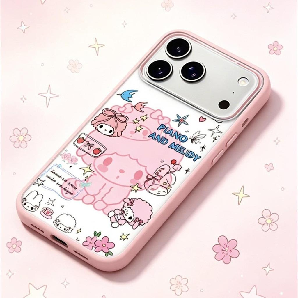 Influencer Melody Frosted Skin Feel Drop Protection Phone Case for Apple PROMAX 17/16/15/14/13.