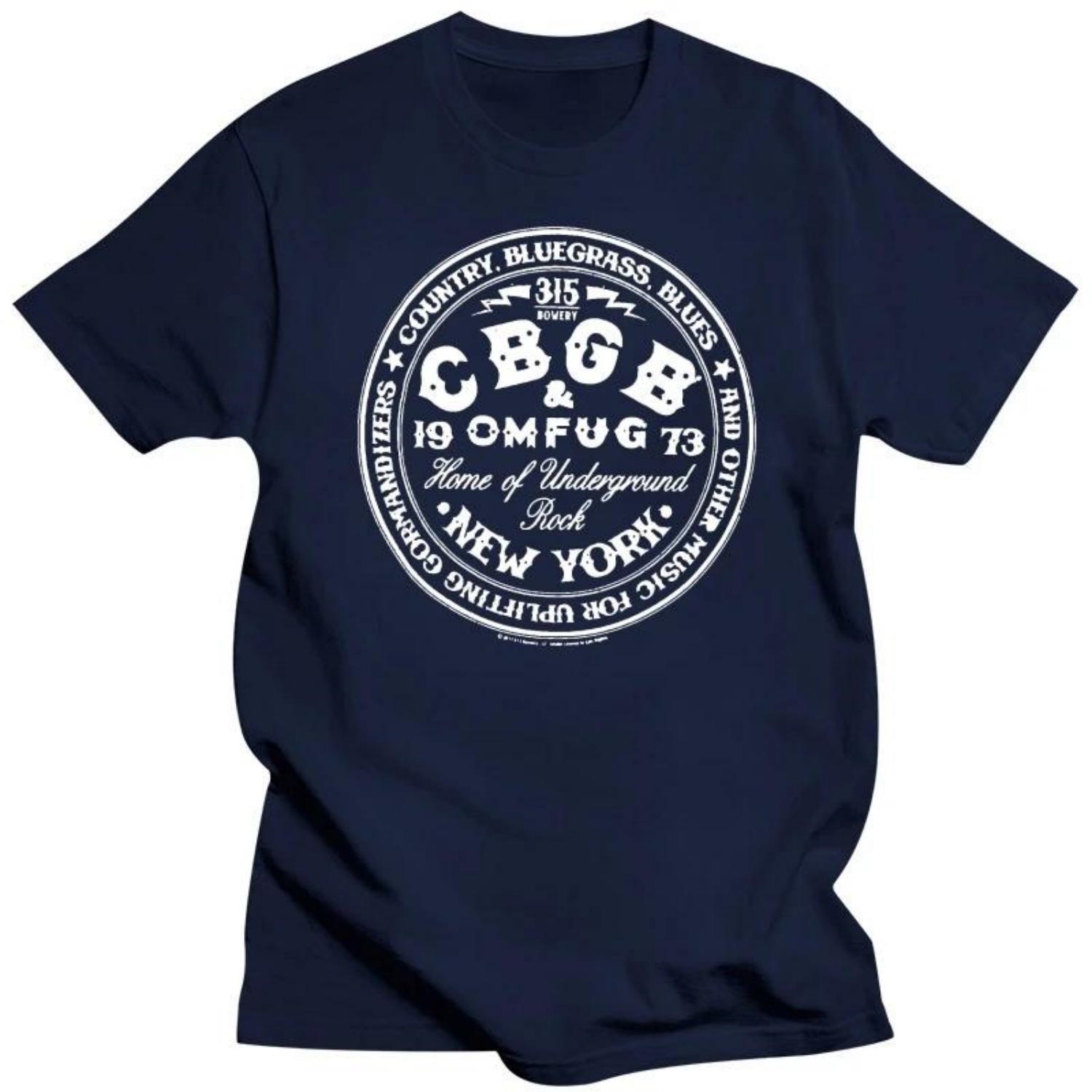 

Black Cbgb Men s Round T-shirt Patterned T-shirt In Harajuku Style An Interesting Casual and Stylish T-shirt S чёрный
