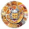 50 Creative Waffle Food Stickers for Notebooks & Power Banks - No Cutting Needed