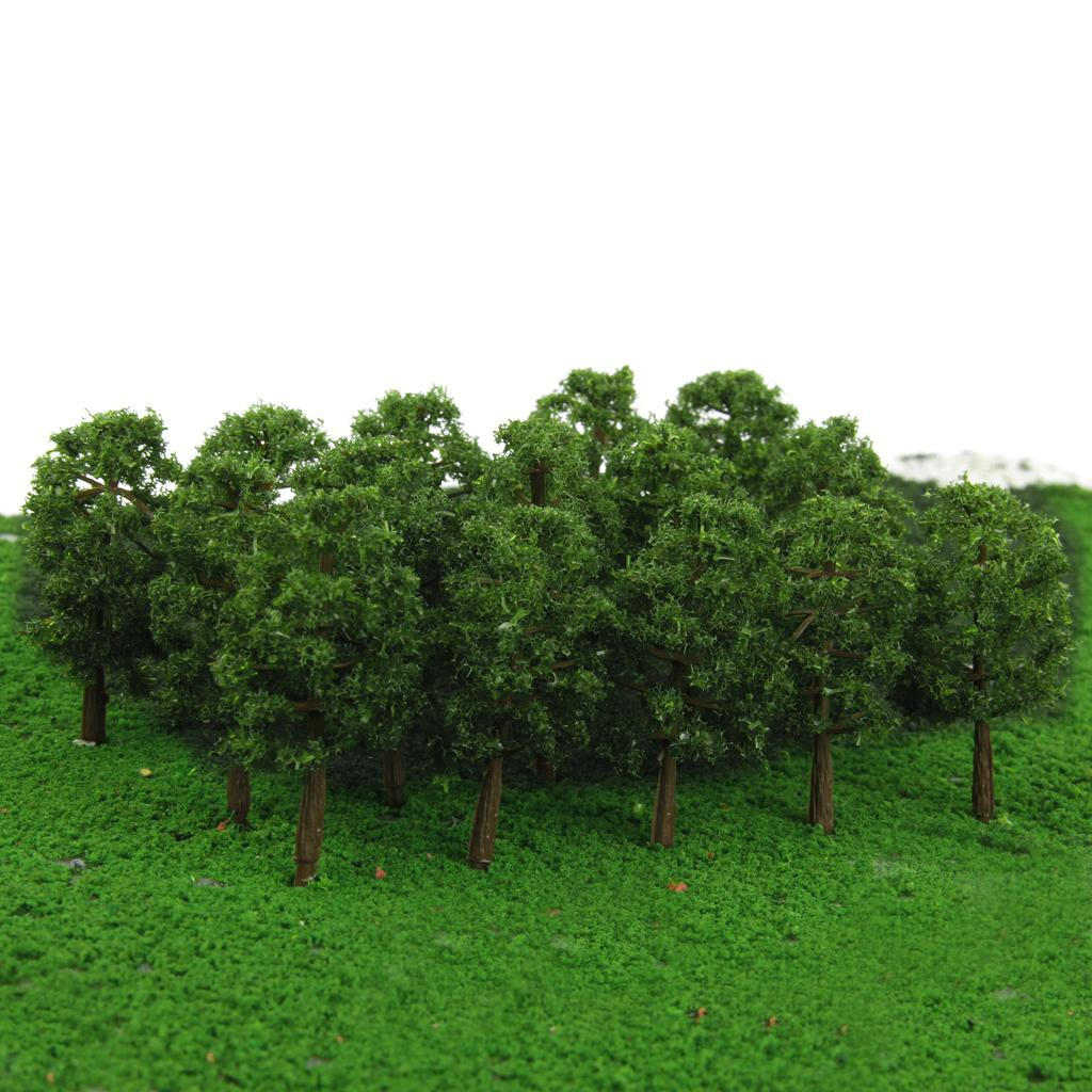 

Plastic Model Trees Train Railroad Scenery 20Pcs 1:150 10PCS HO N Landscape