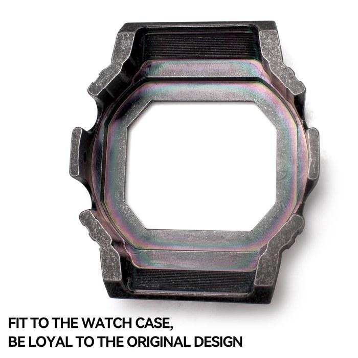 Casio Watch Band with Case for G-SHOCK GX56/GX-56BB/GWX56/GWX-56BB Stainless Steel MOD Kit (Black)