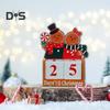 Pepparkaksmannens Julnedräkningskalender Träklossar Bordsdekoration Helgdagens Adventskalender för Kontorsbord