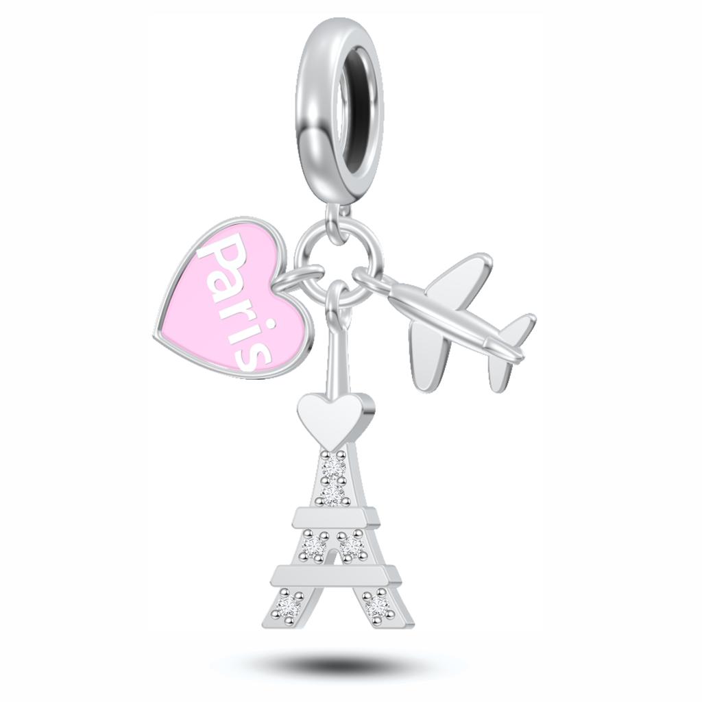 Passend für Original Pan Charms Armband Authentisch 925 Silber Rosa Nagellackflasche Perle Zum Herstellen von Damen Berloque Mode