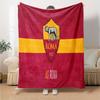 Coperta in Flanella con Emblema AS Roma, Morbido Poliestere, Design Moderno, Per Tutte le Stagioni, per Campeggio, Viaggi, Regali per Feste o Compleanni