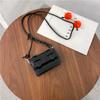 Trendy Multi Color Mini Square Crossbody Bag with Acrylic Chain Strap, Cute Flap Messenger Shoulder Purse for Daily Use & Party