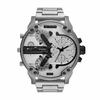 Diesel Men's Mr. Daddy 2.0 Stainless Steel Chronograph Quartz Watch, One Size, Silver/Black