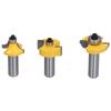 3Pcs Shaker Door Router Bit Set Premium Blade Durable Rustproof 45 Steel Anti Kickback Design