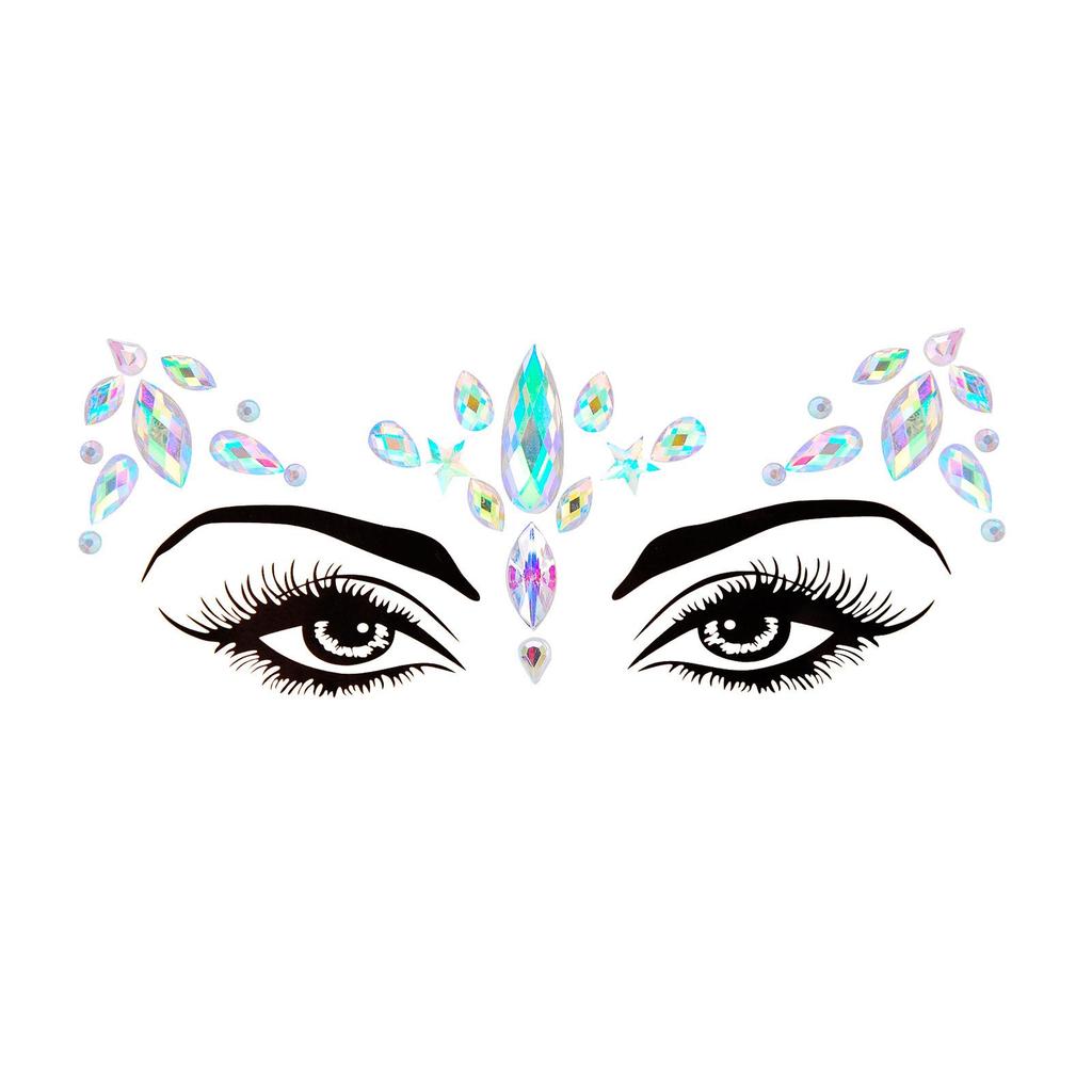 Crystal Tattoo Sticker Glitter Eyeliner Eyebrow Makeup Face Eyes Diamond Temporary Tattoo Rock Rhinestone 3D Eyeliner Stickers