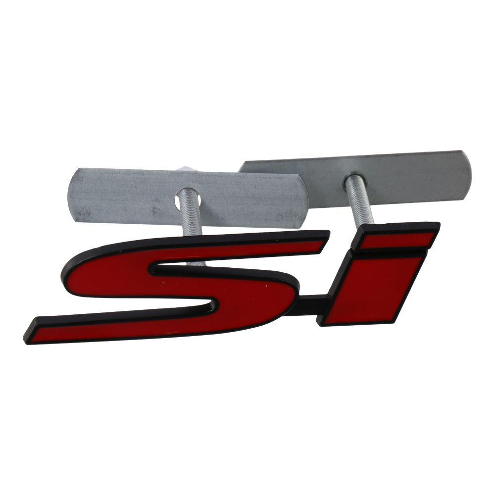 

Red Si Head Front Hood Grille Emblem Letter Style Car Badge Sign Replacement for Car, Truck, SUV